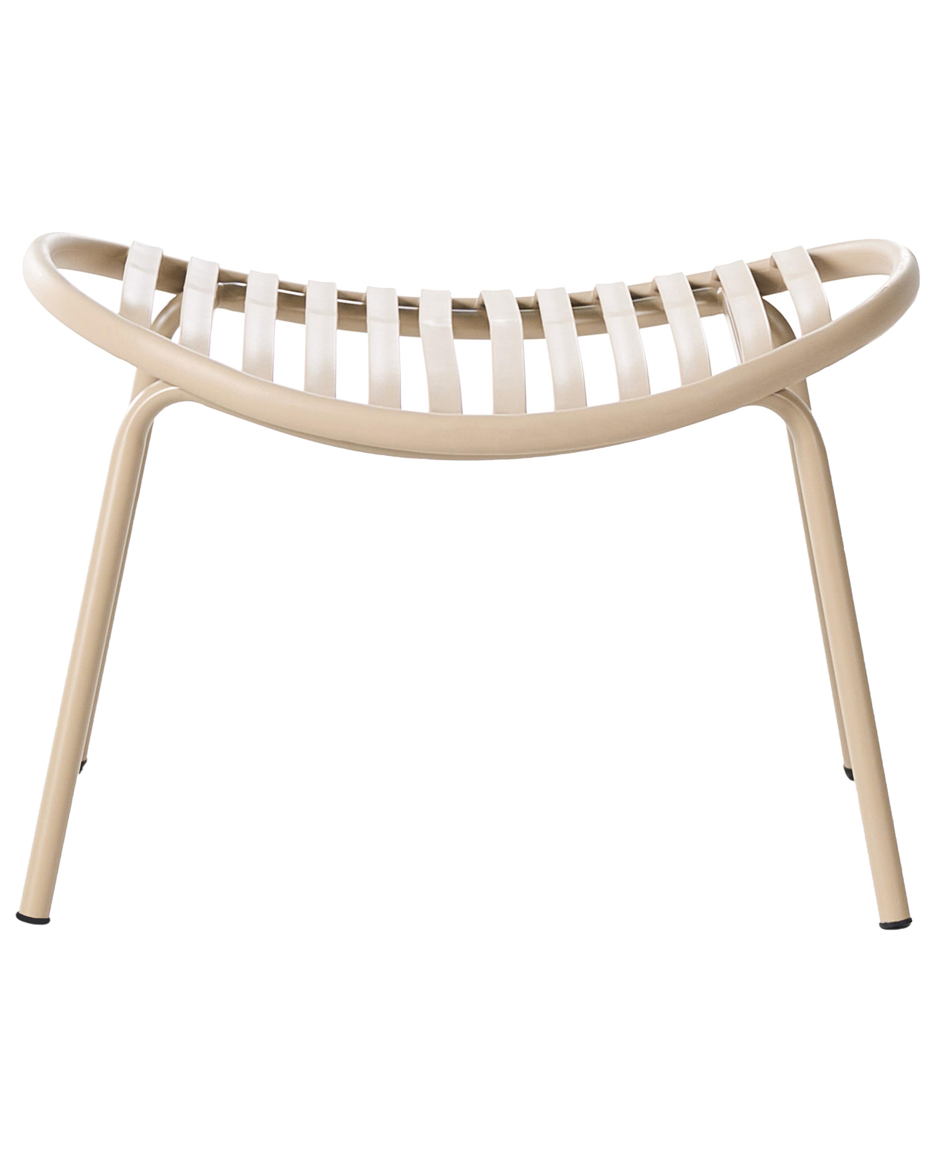 Set van 2 tuinstoelen CASPERIA met voetenbank Zandbeige