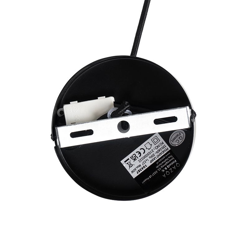 Oosterse hanglamp bruin stof 48 cm - Rob