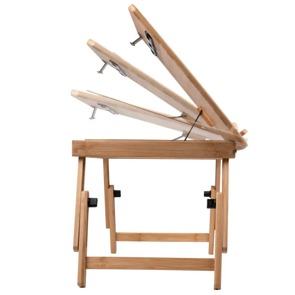 Laptoptafel / bedtafel - hout - 53 x 34 x 27,5 cm