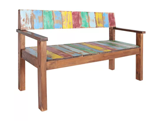 Banc 115 cm Bois de récupération massif