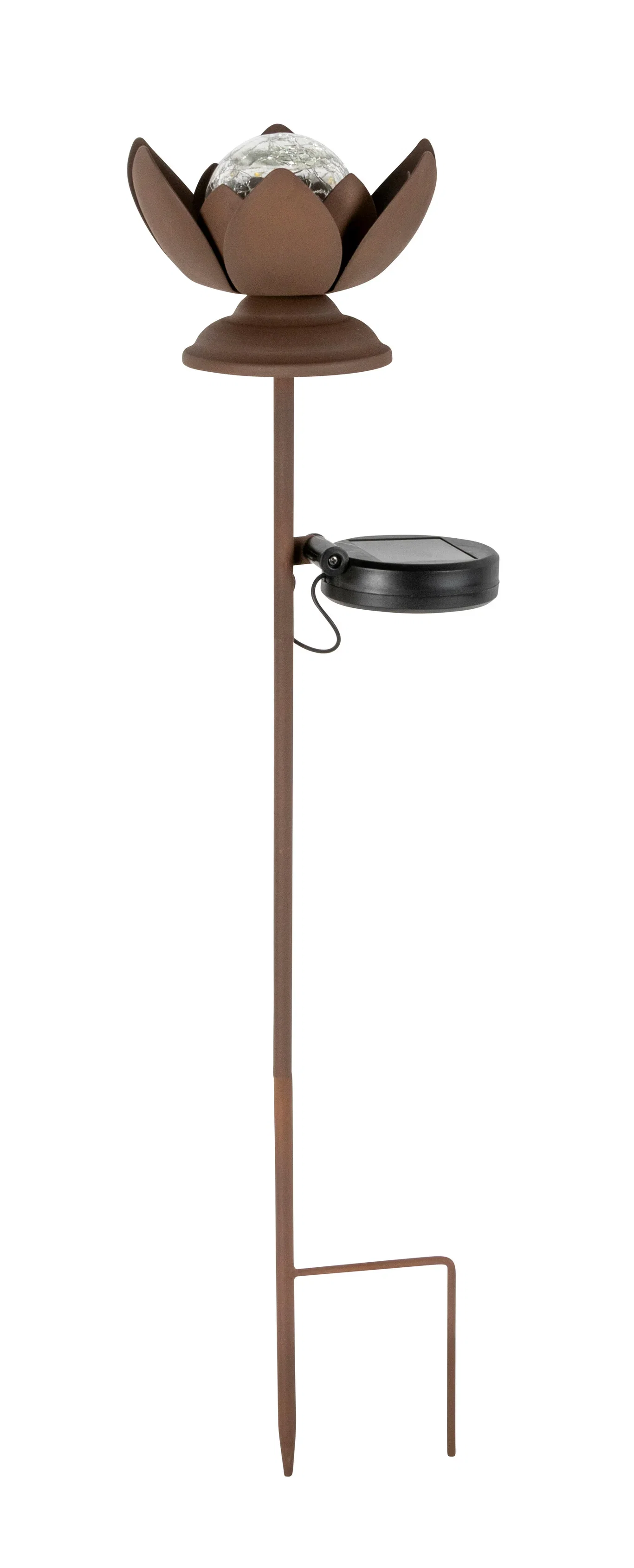 Solcellelampe Lotus på spyd Høyde 58 cm