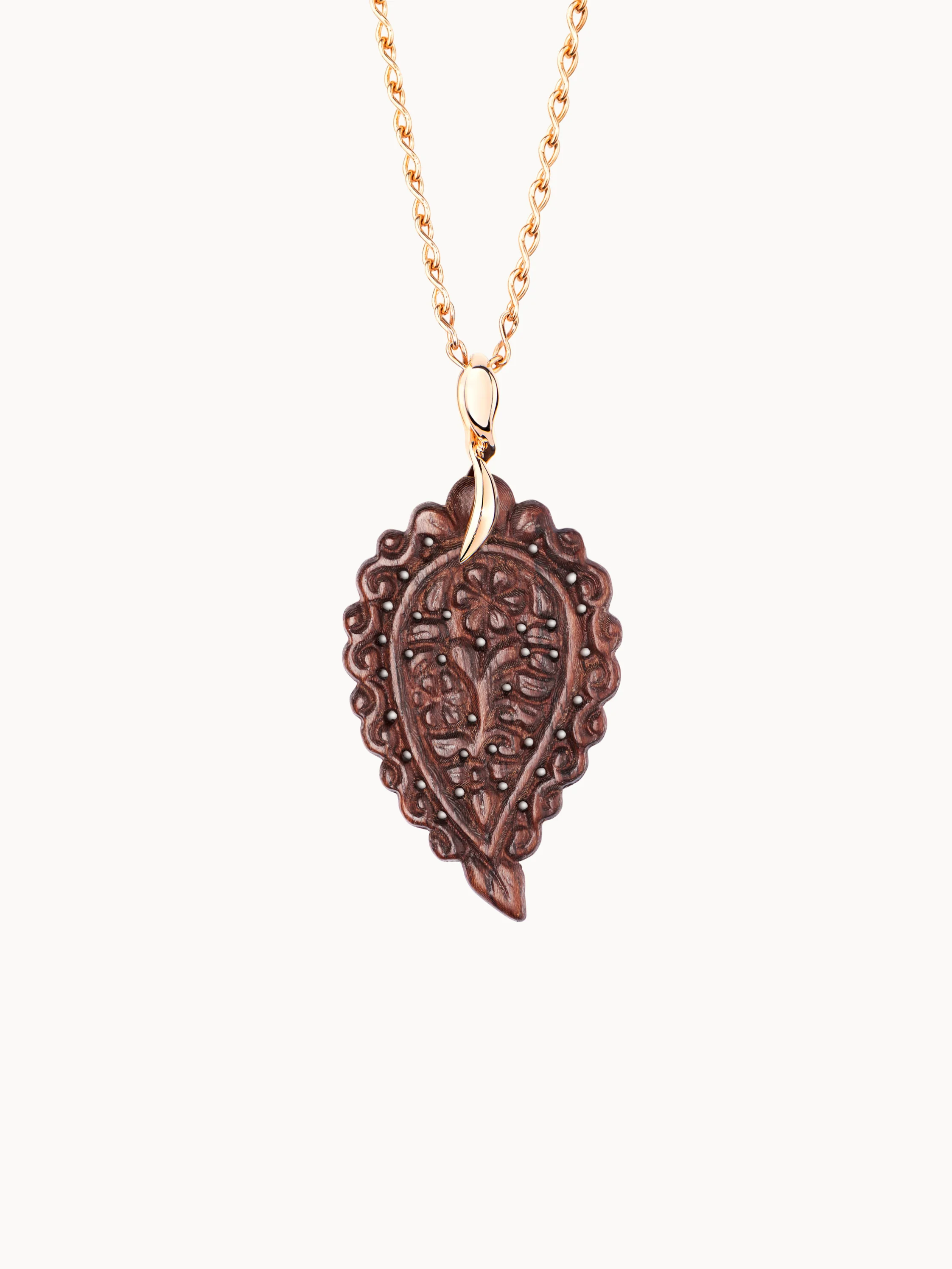 TAMARA COMOLLI Anhänger PENDANT INDIA MEDIUM SNAKEWOOD aus 18 Karat Roségold und Snakewood