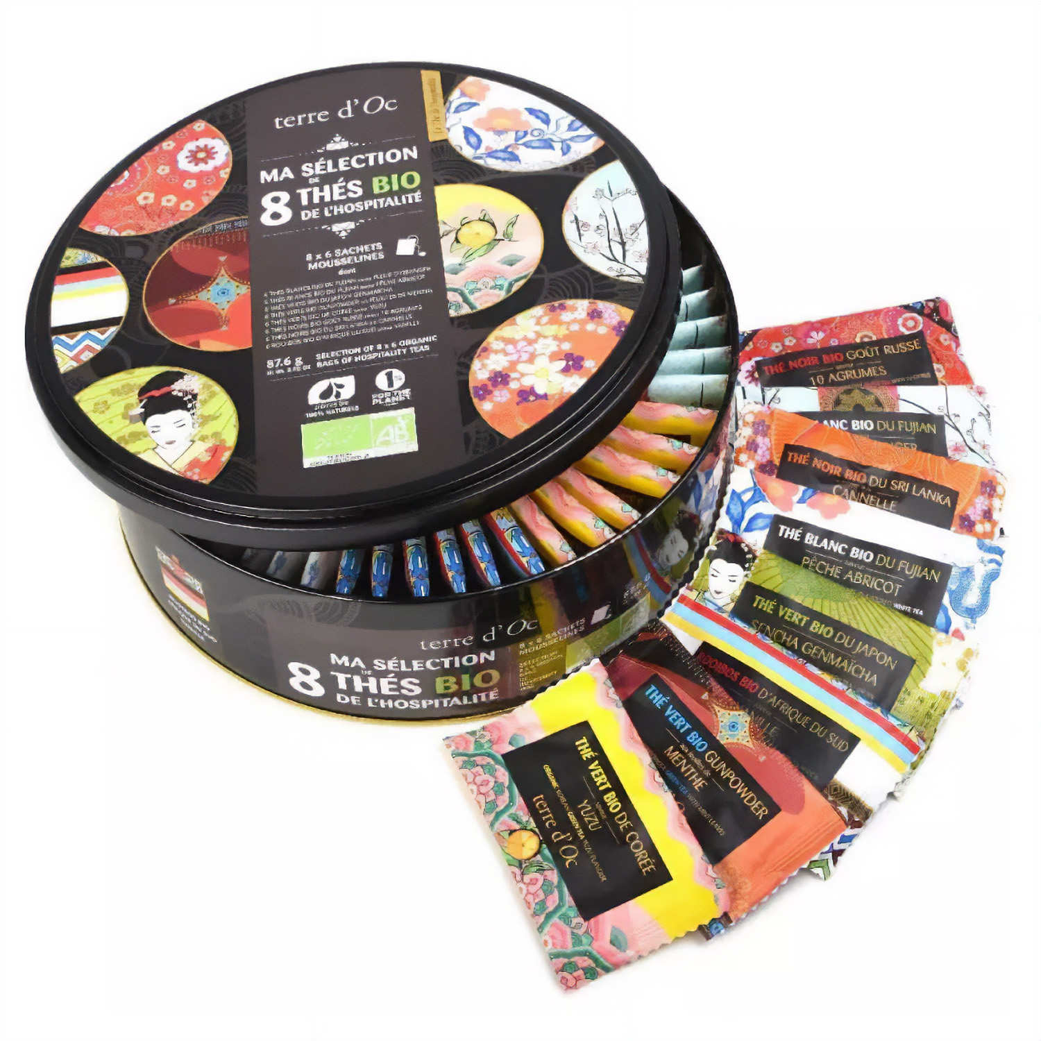 Boîte collection 8 thés bio - 48 sachets