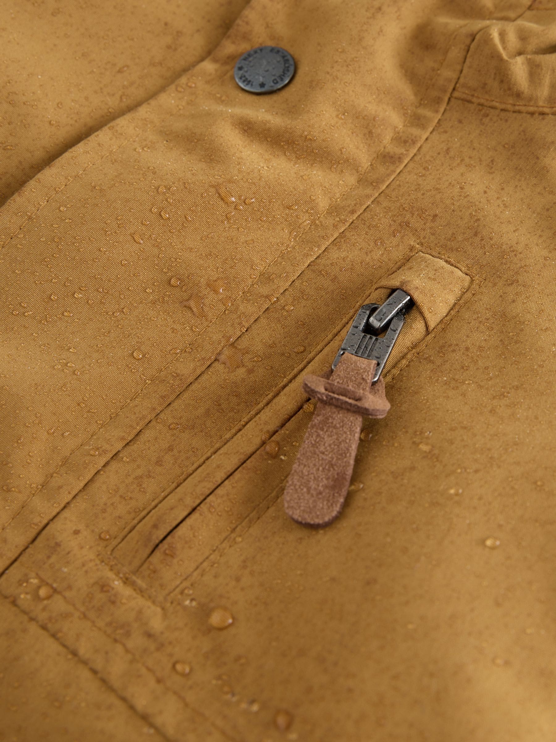 Okergeel - Waterdichte parka met borgvoering (3mnd -7jr)