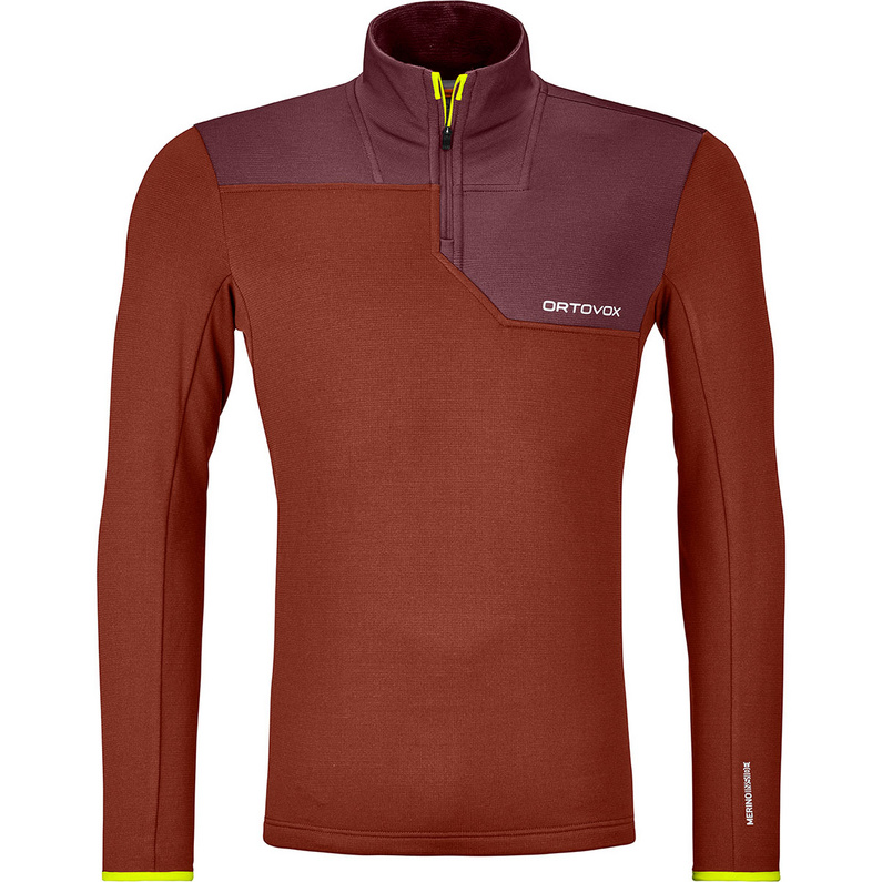 Ortovox Herren Fleece Light Zip Neck Longsleeve