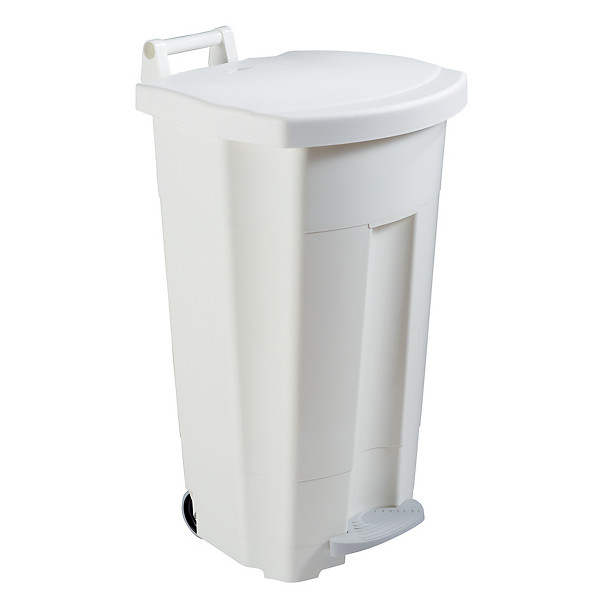 Collecteur blanc 90 L à pédale Rossignol