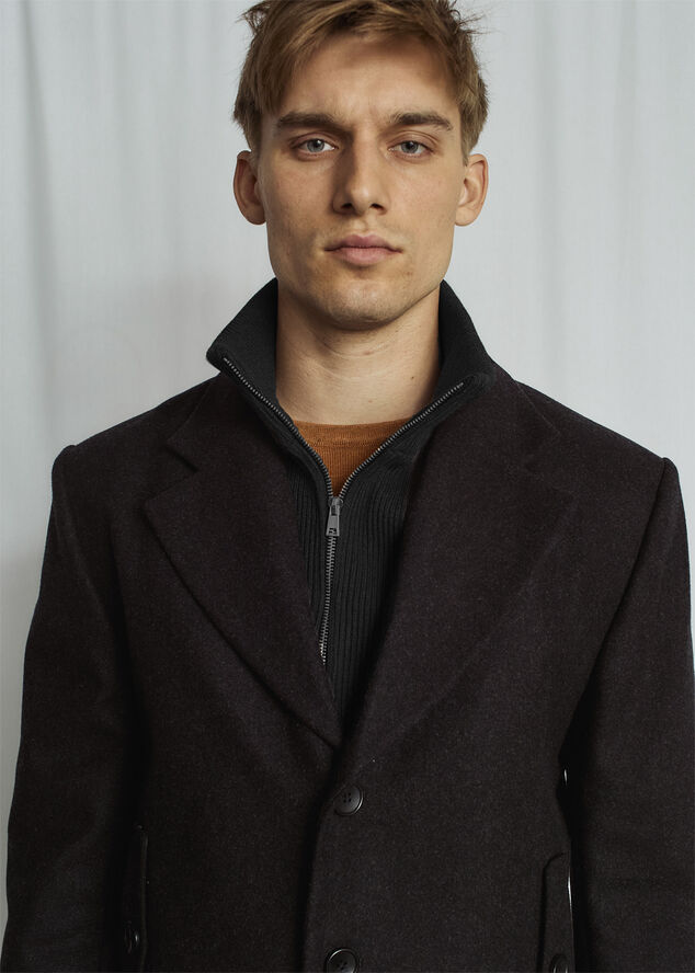 Bruun & Stengade BS Kodiak Regular Fit Coat Charcoal