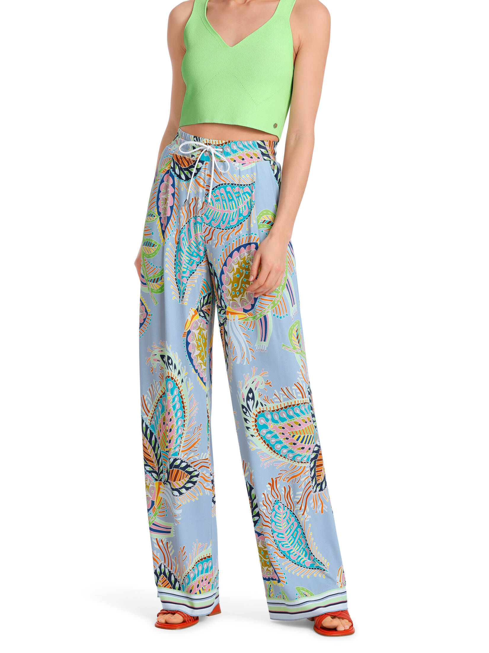 Marc Cain| Damen Bundfaltenhhose WEDI Wide Fit
