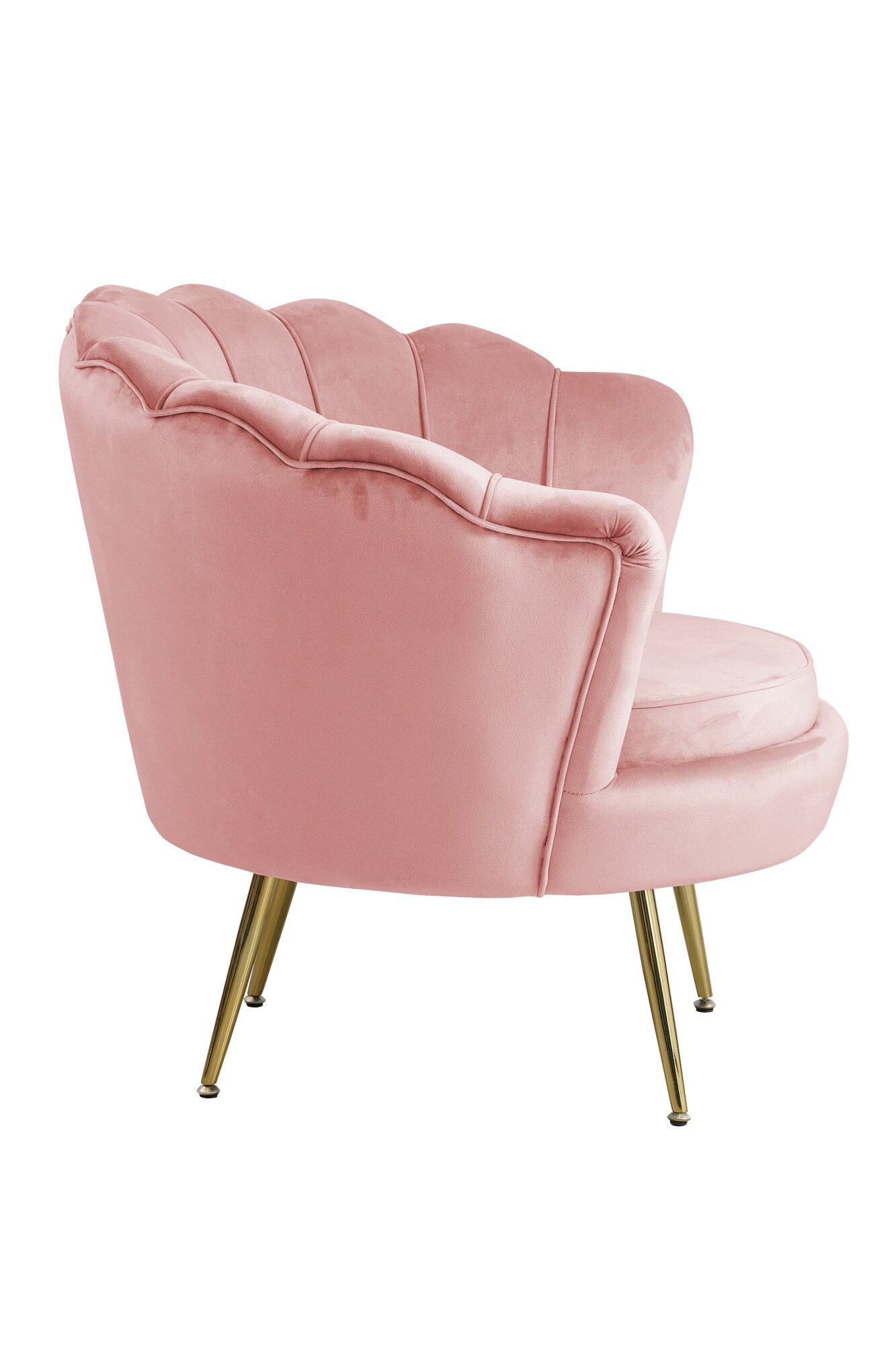 Muschelsessel Samt Rose Relaxsessel Polstersessel Ohrensessel Loungesessel