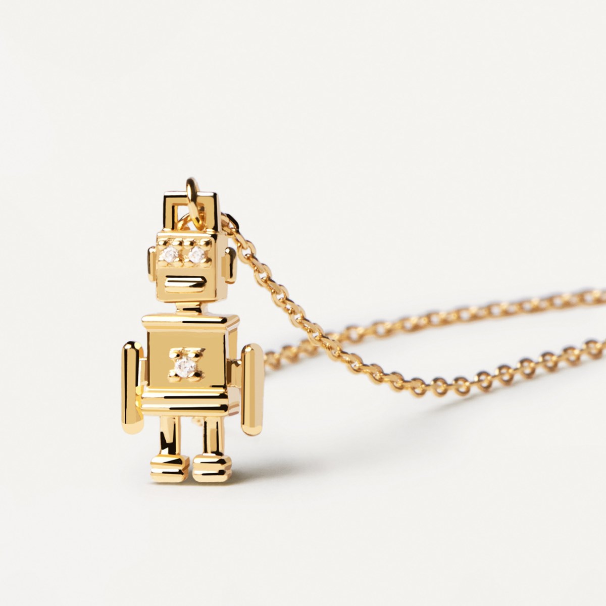 Collier PDPaola Super Future Robert plaqué or
