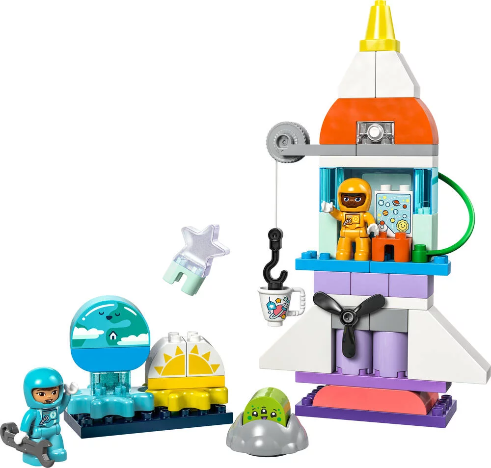 LEGO®DUPLO®MA VILLE 10422 - L'AVENTURE EN NAVETTE SPATIALE 3-EN-1