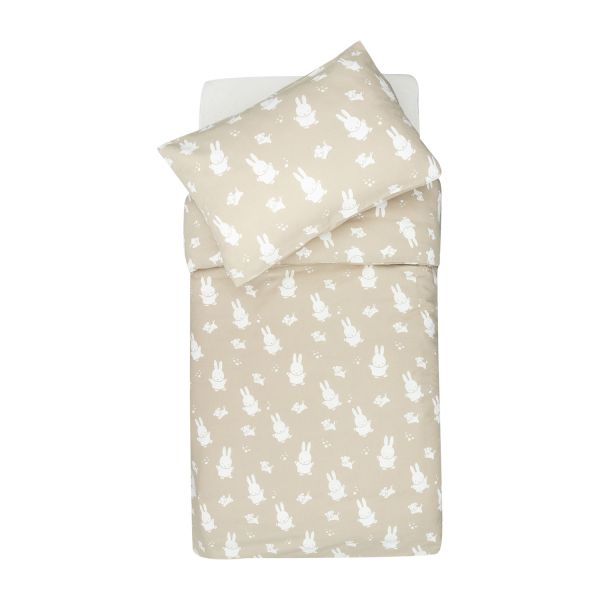 Jollein Miffy en Snuffy Dekbedovertrek - Olive Green - 100 x 140 cm