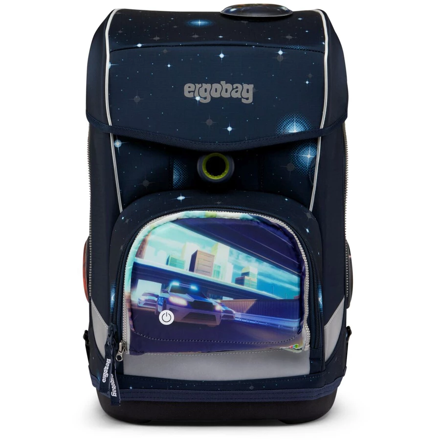 Ergobag Zubehör Pack  Cubo light Zippies LED - Zip Fronttasche Polizei