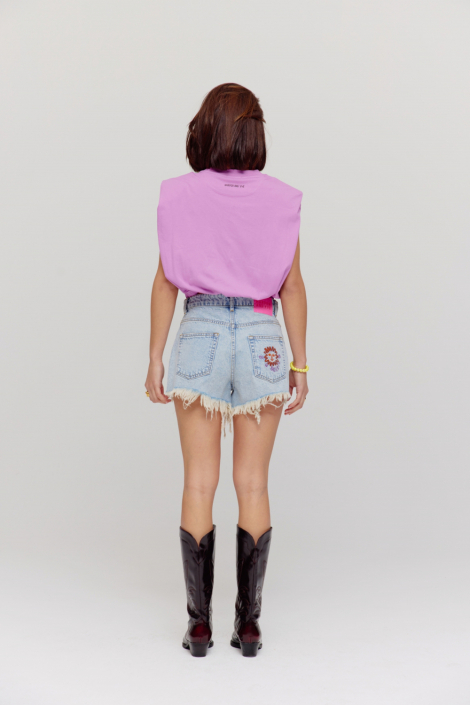 Harper & Yve blauwe dames korte broek