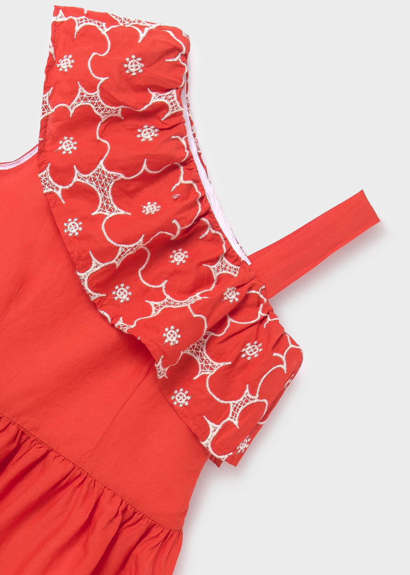 Vestido assimétrico bordado para meninas, Tile