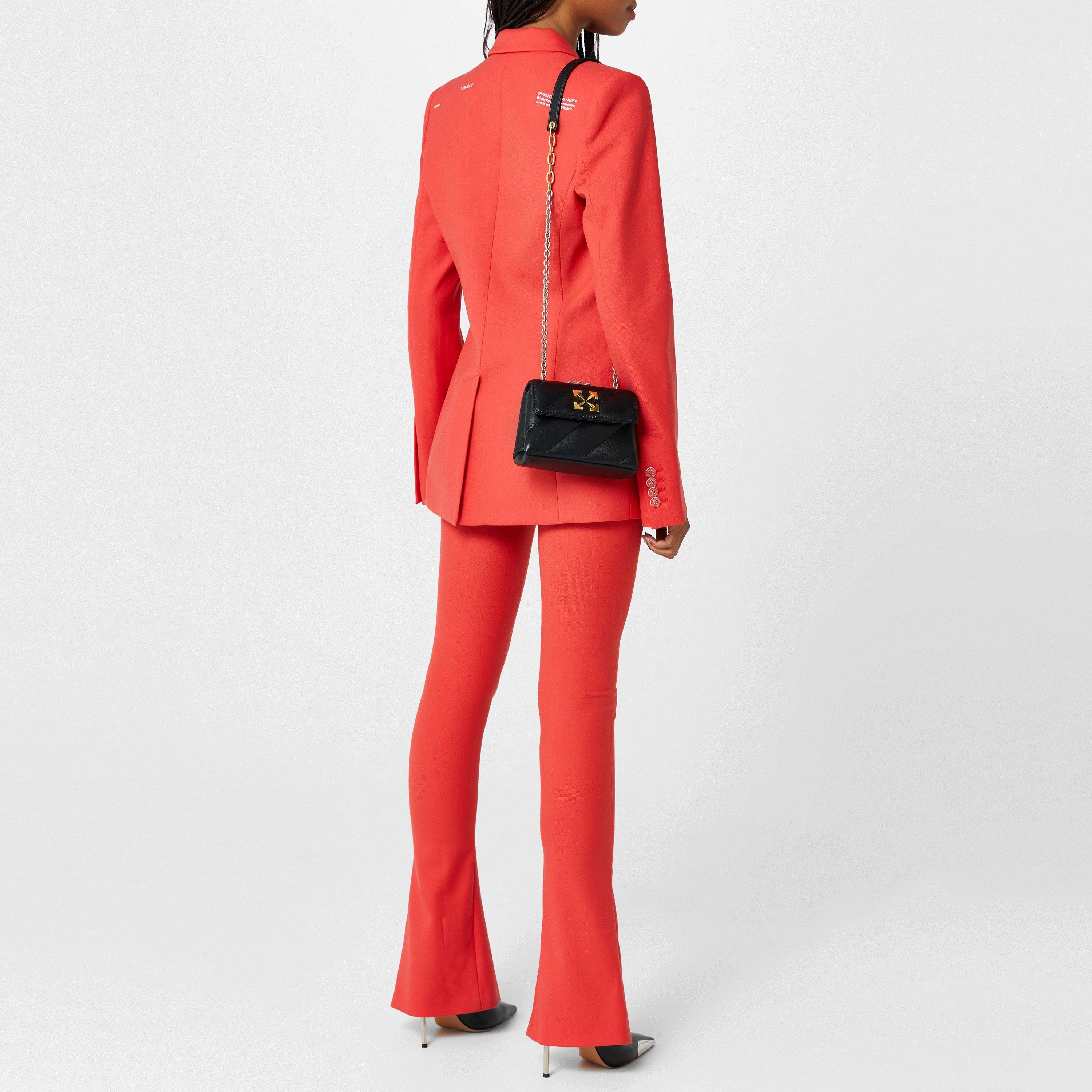 Off White Notch Lapel Blazer