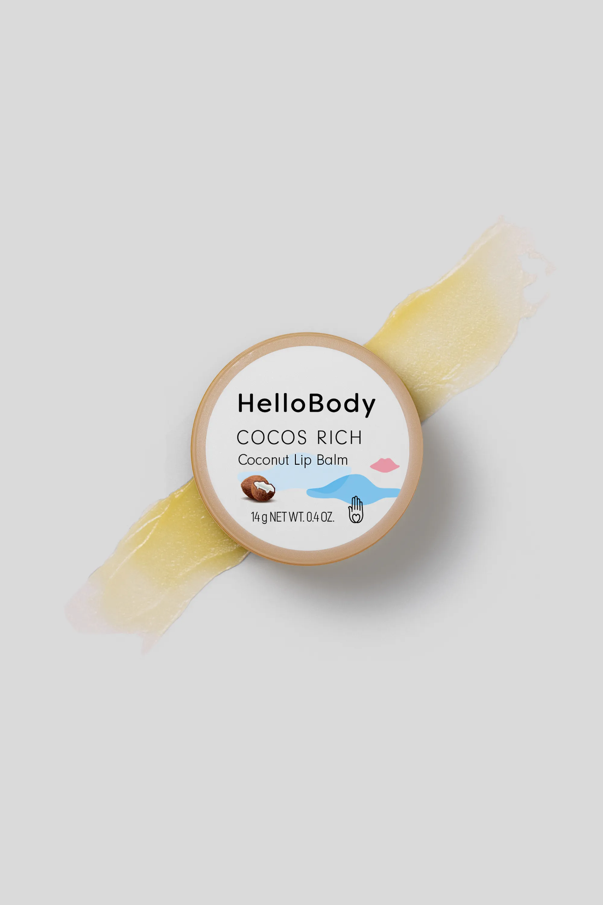 HelloBody Baume lèvres Cocos Rich-15 ml