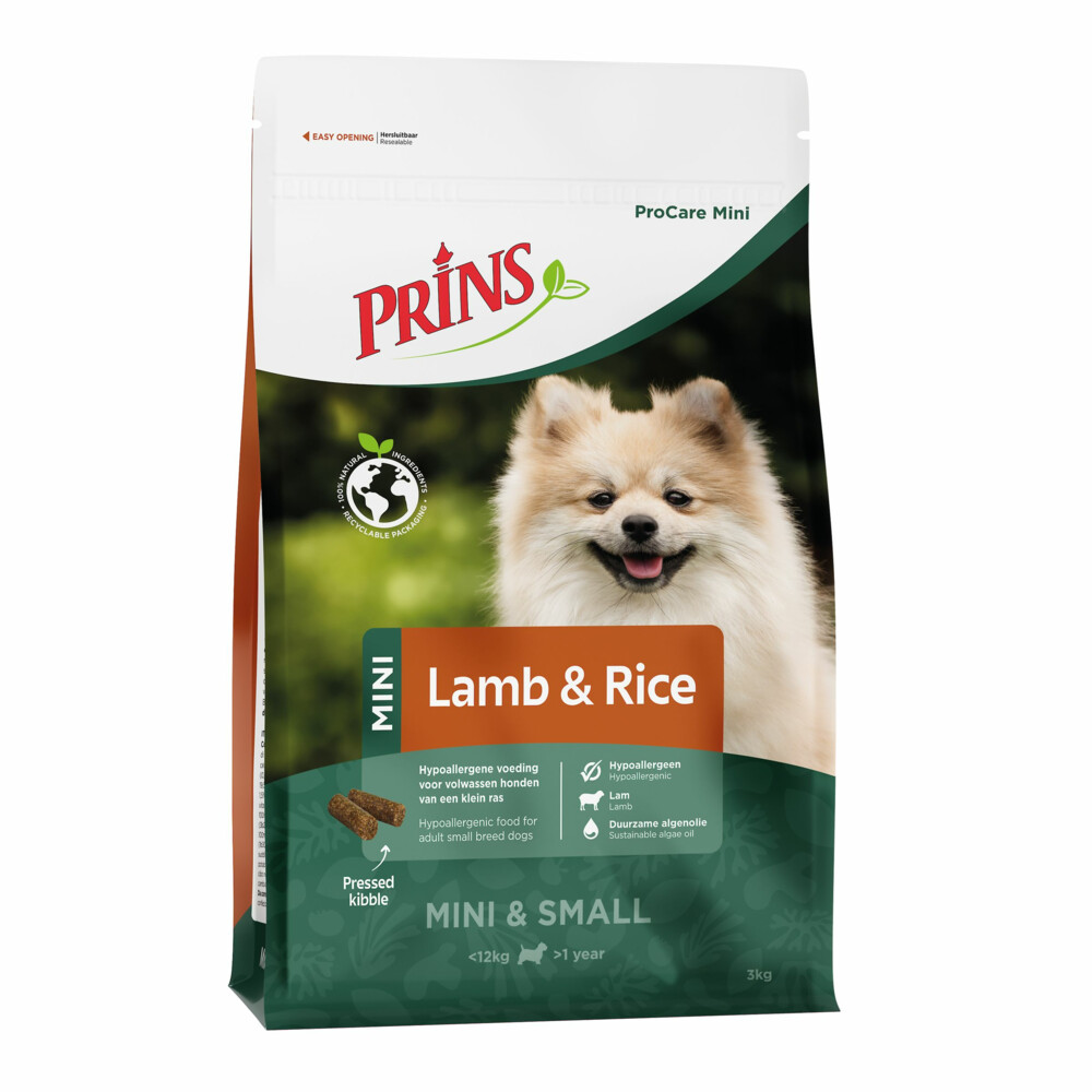 Prins ProCare Hypoallergeen Mini Lam & Rijst Hondenvoer 3 kg