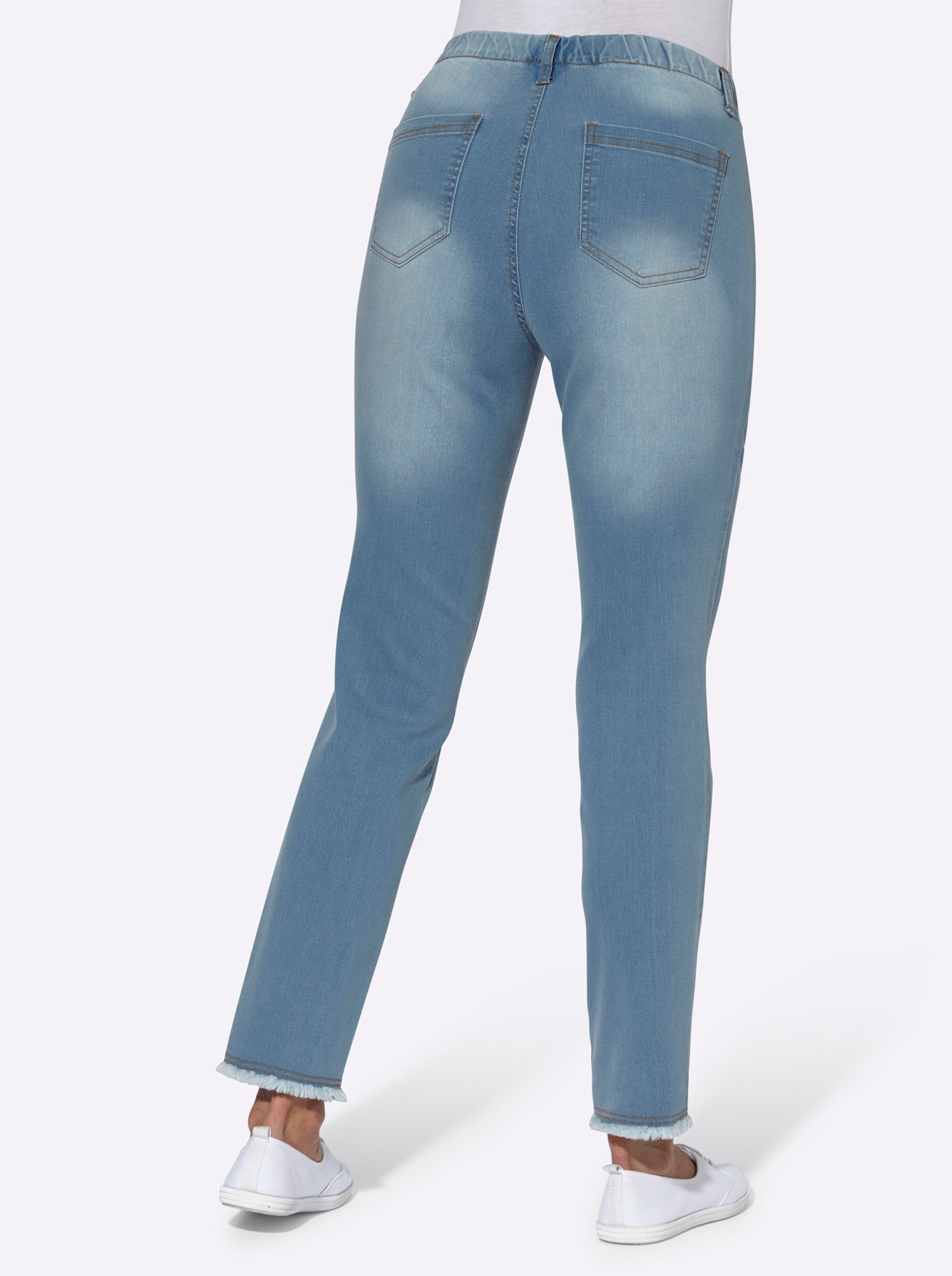Jeans in blue-bleached