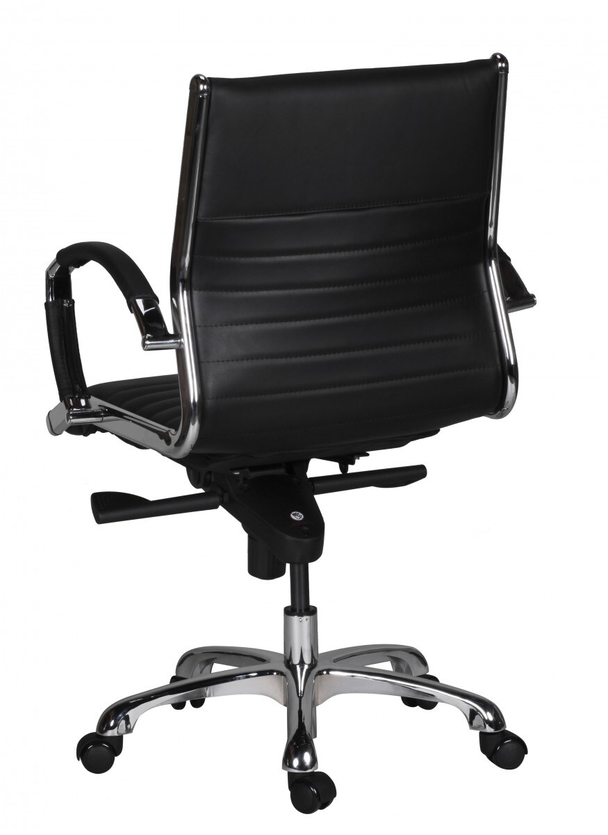 KADIMA DESIGN Bürostuhl SECCHIA Echtleder, ergonomisch, Aluminium Fußkreuz, 5-Punkt Multiblock, bis 120 kg