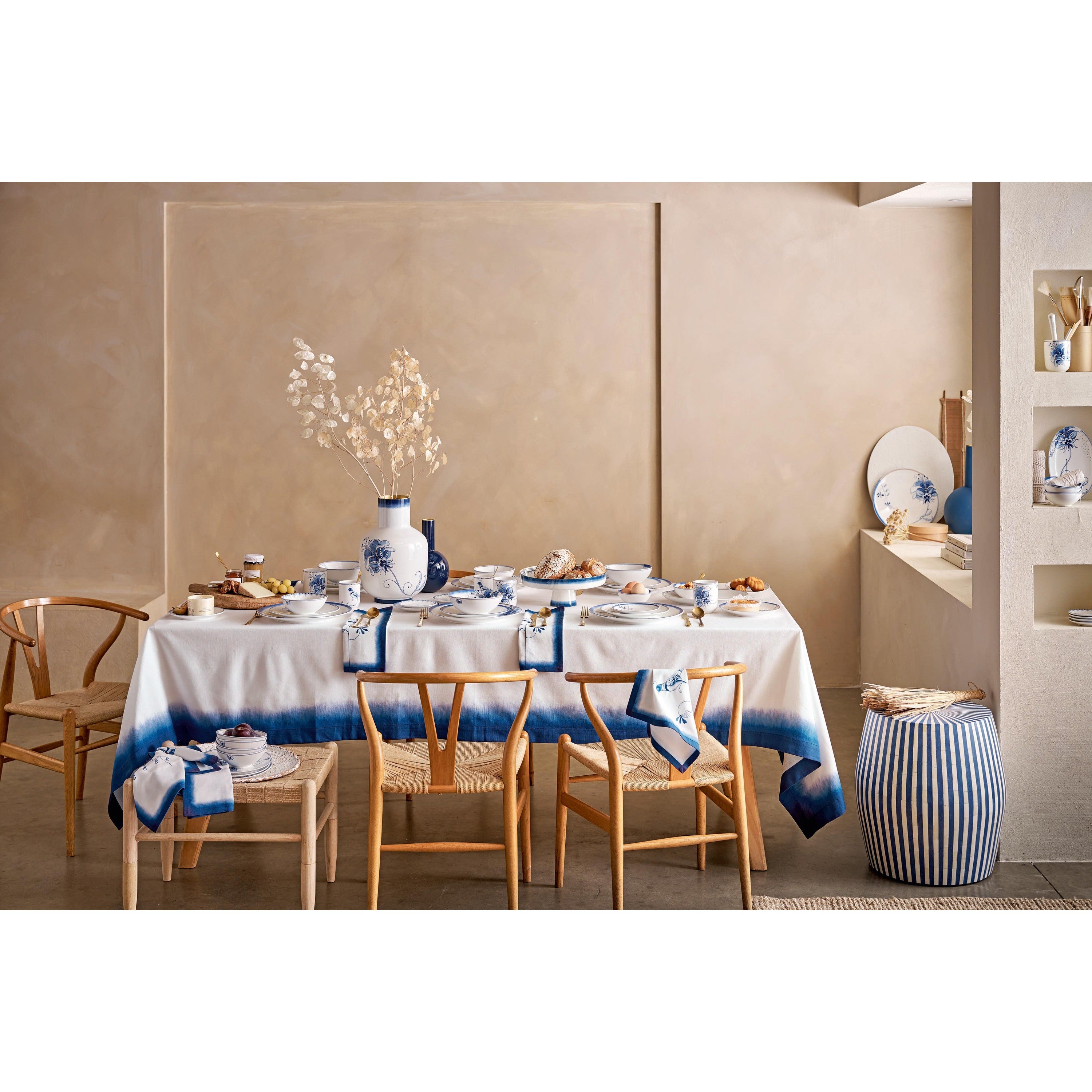 Pip Studio Kandelaar Swirl - van Glas - Donkerblauw - 20cm