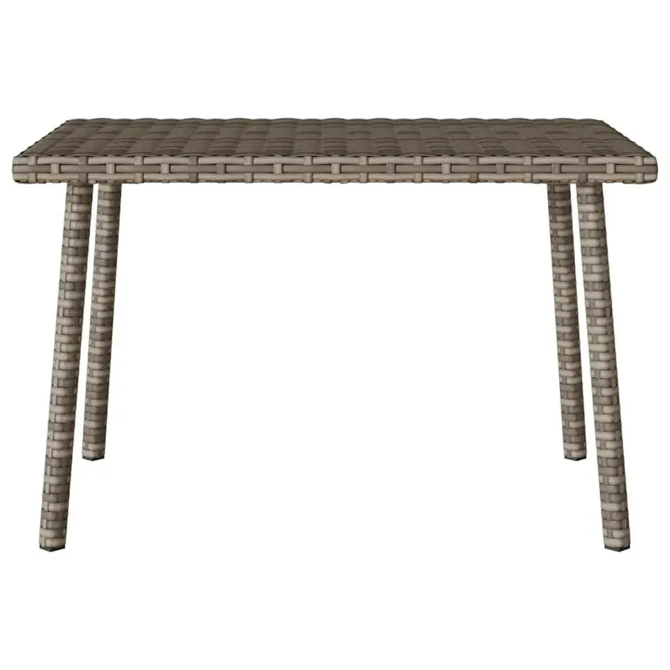 vidaXL - Tuin Salontafel - Grijs - Poly rattan - 60 x 40 x 37 cm
