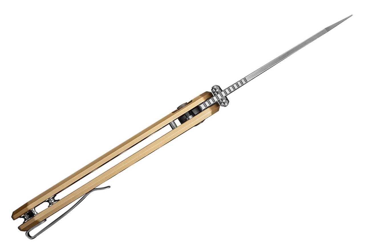 CIVIVI Pragma Prime C24067-3, Satin Finished 14C28N, Champagne Aluminum zakmes