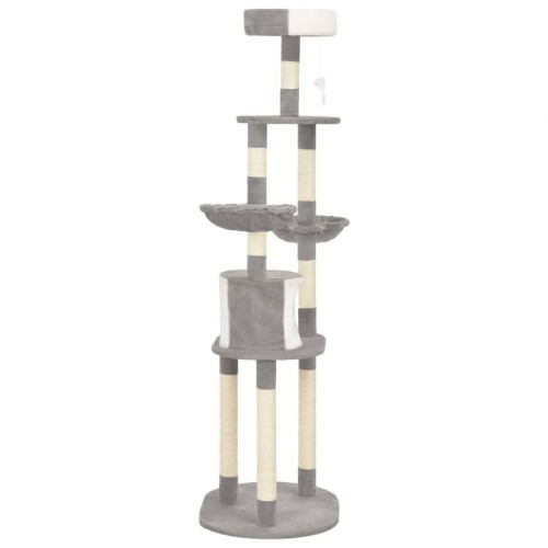 Arranhador de sisal cinza para gatos