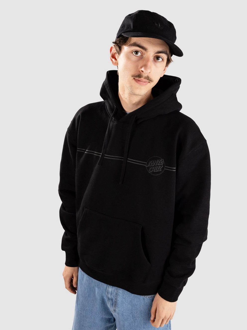 Santa Cruz Tonal Opus Dot Stripe Hoodie black