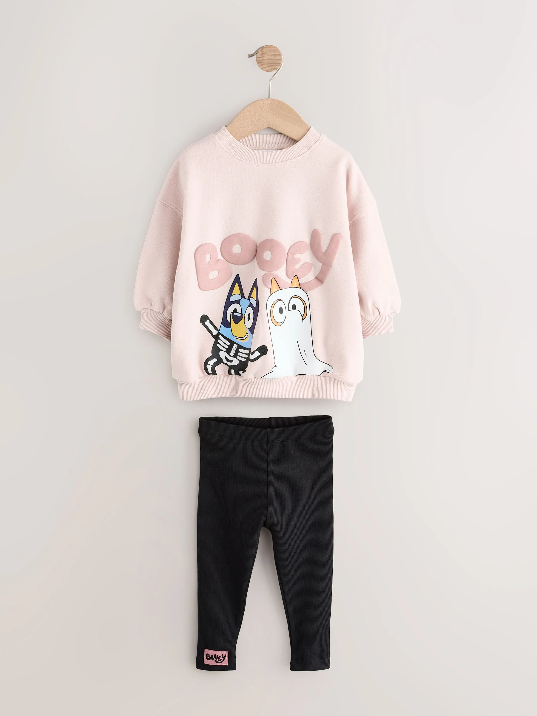 Roze - Bluey Halloween-set van sweatshirt en legging (12mnd-7jr)