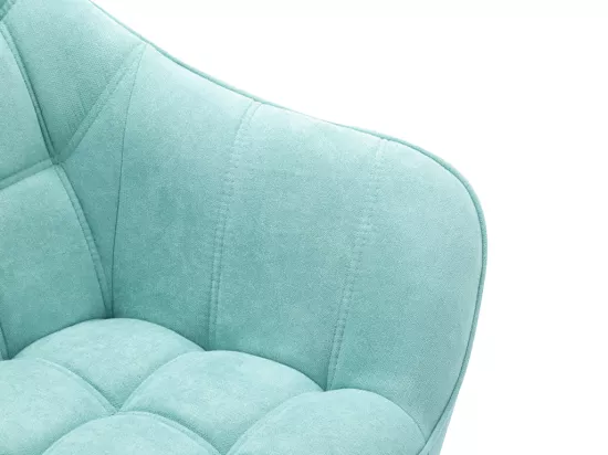 Fauteuil en tissu vert d'eau CASERTA