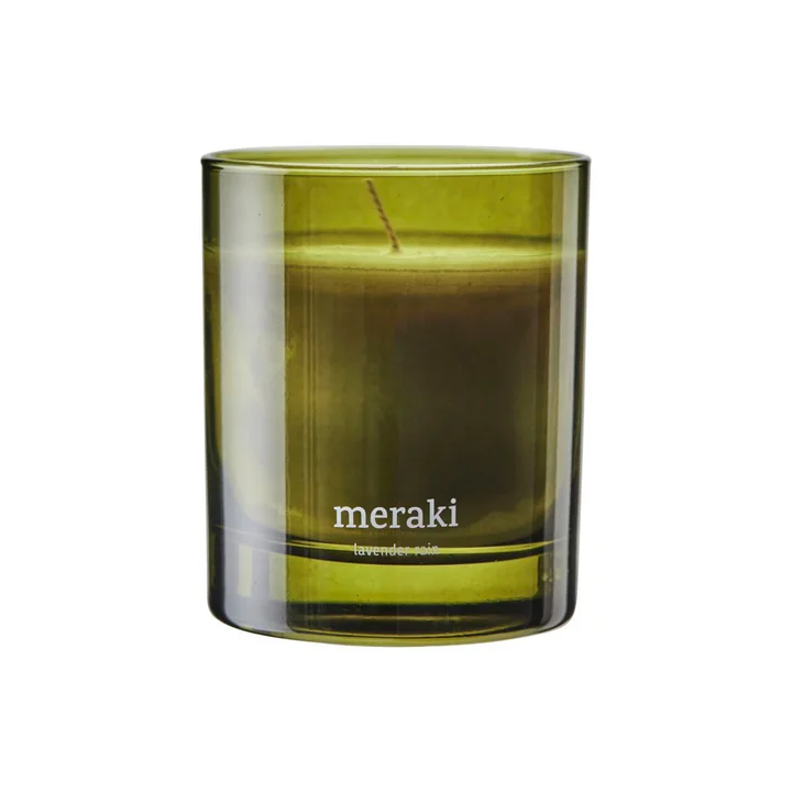 Meraki - Duftkerze, Ø 8 cm, Lavender rain