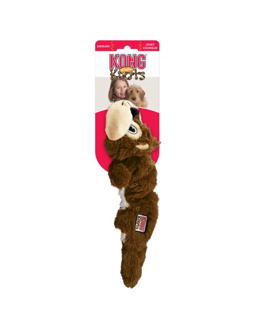 Kong Scrunch Knots Eekhoorn Bruin - Hondenspeelgoed