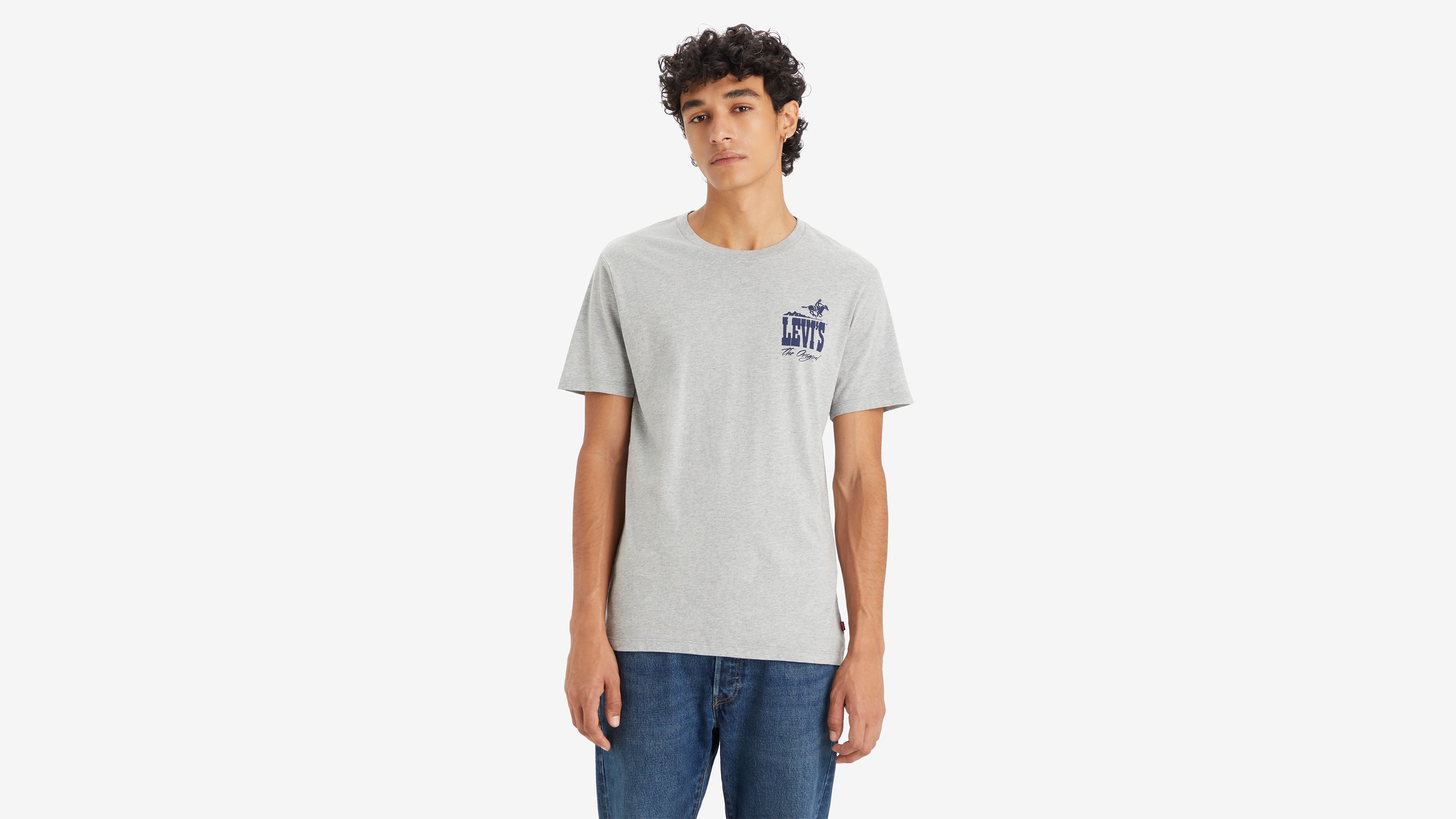 T-shirt graphique Classic - Levi Archival Midtone Heather Gray - Gris