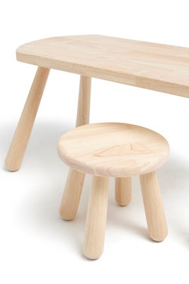 Minitude Minitude Nordic Skrivebord med Rund Krakk, Natur