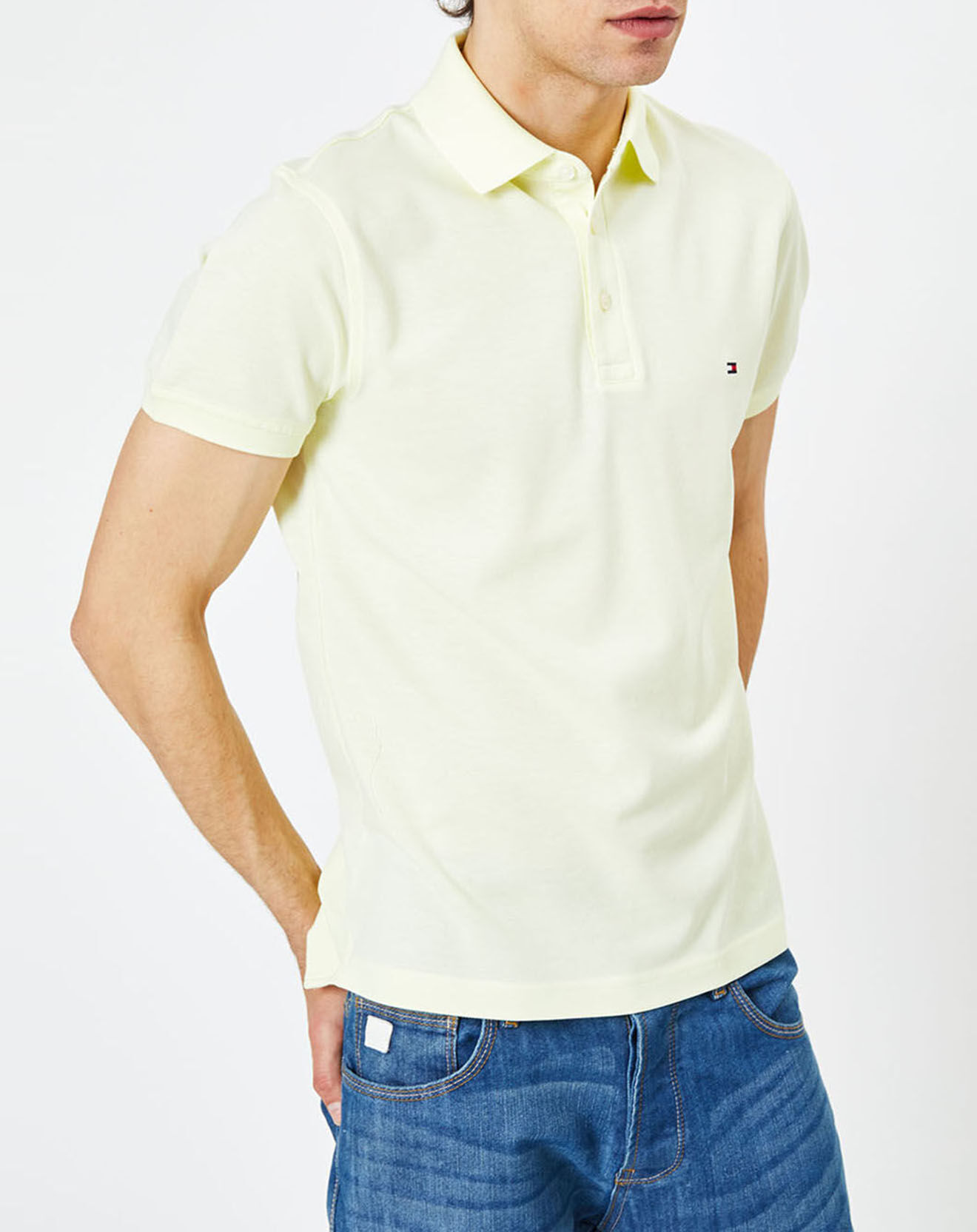 Tommy Hilfiger Polo slim fit 1985 jaune clair