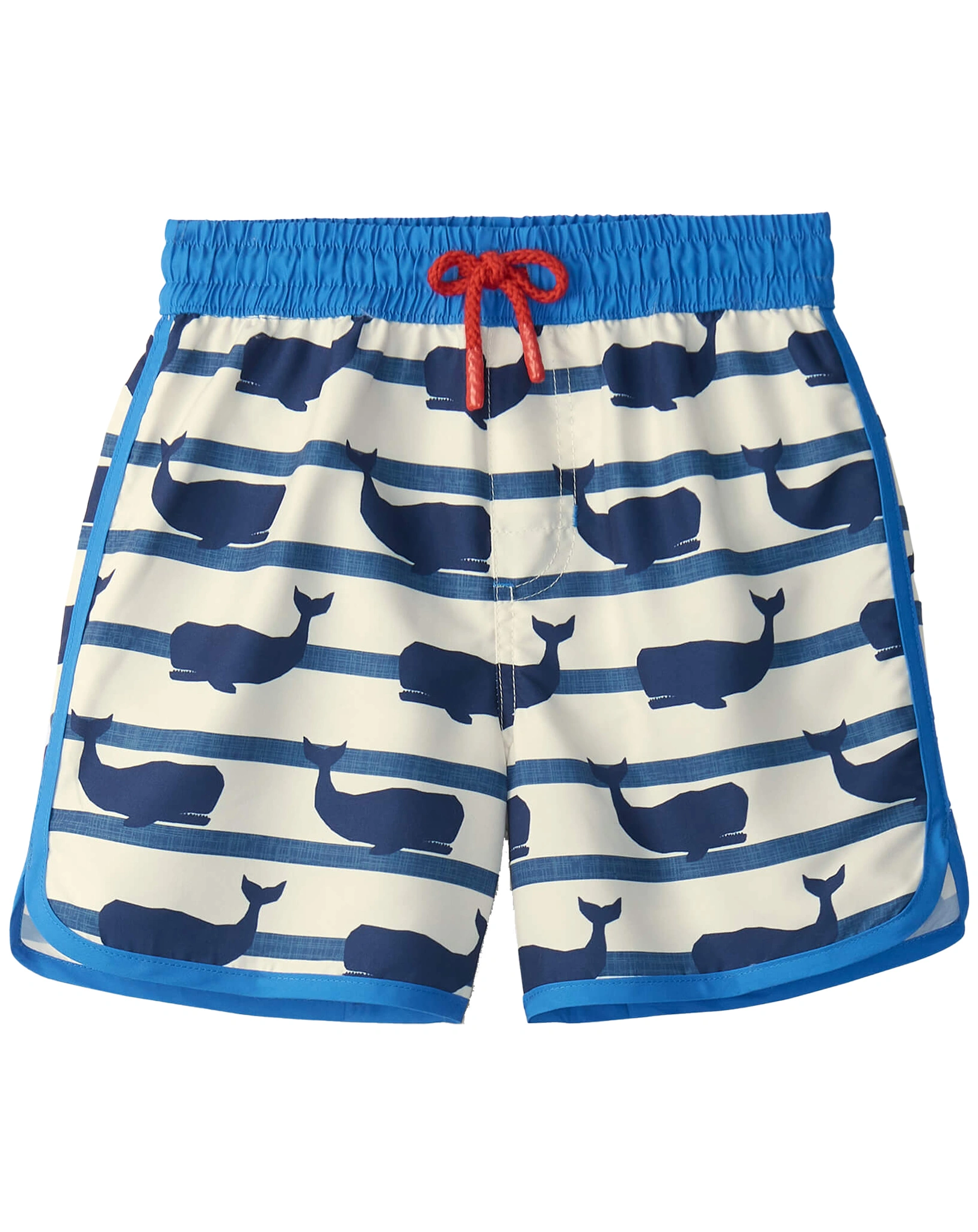 Badeshorts NAUTICAL WHALE in weiß/blau