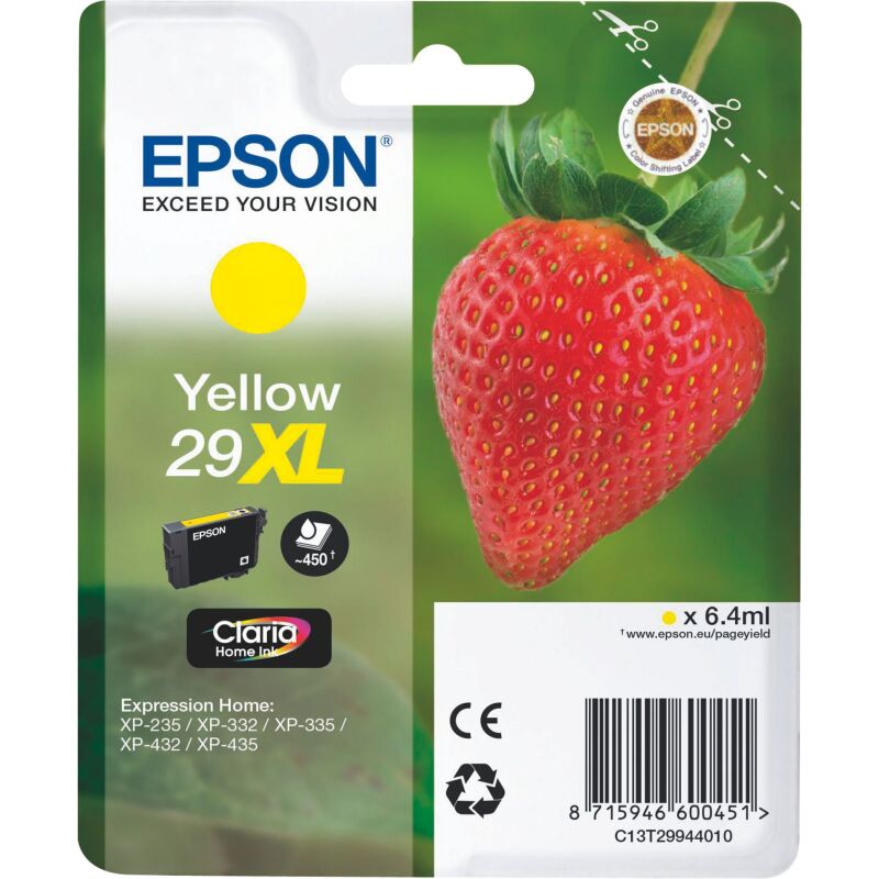 Epson 29XL cartouches couleurs séparées haute capacité pour imprimante jet d'encre