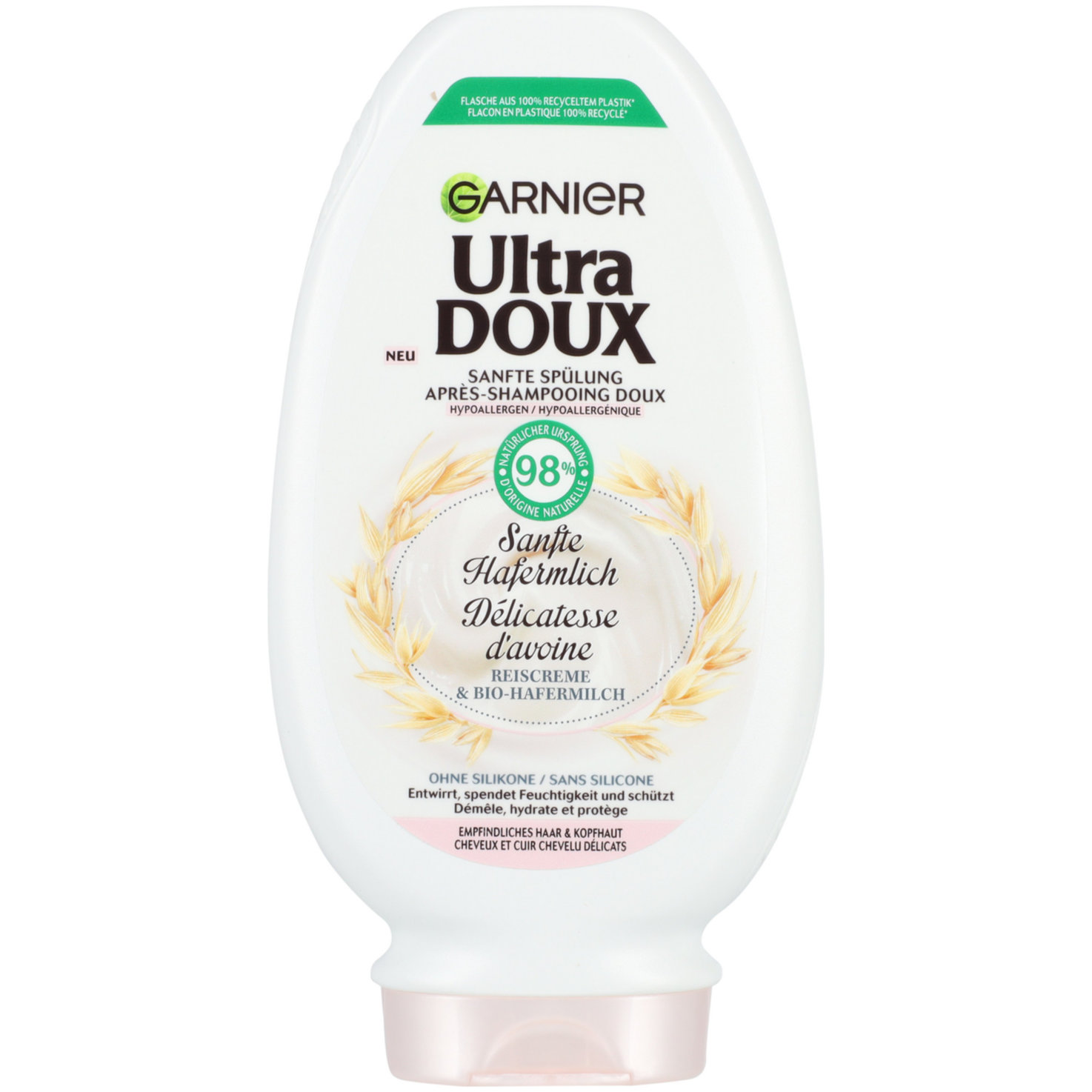 Garnier Ultra Doux Sanfte Hafermilch Spülung, mit reiscreme und hafermilch