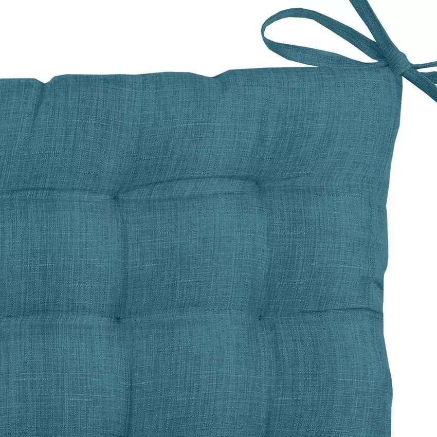 Coussin de chaise carré 16 points (40 x 40 cm) Béa Bleu canard