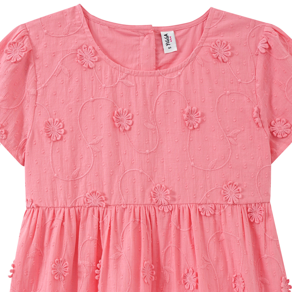 Yigga Mädchen Kleid mit Blumen rosa