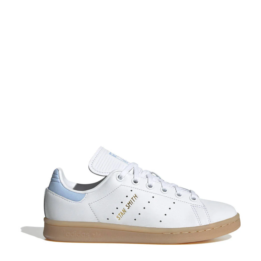 adidas Stan Smithsneakers wit/lichtblauw/gum