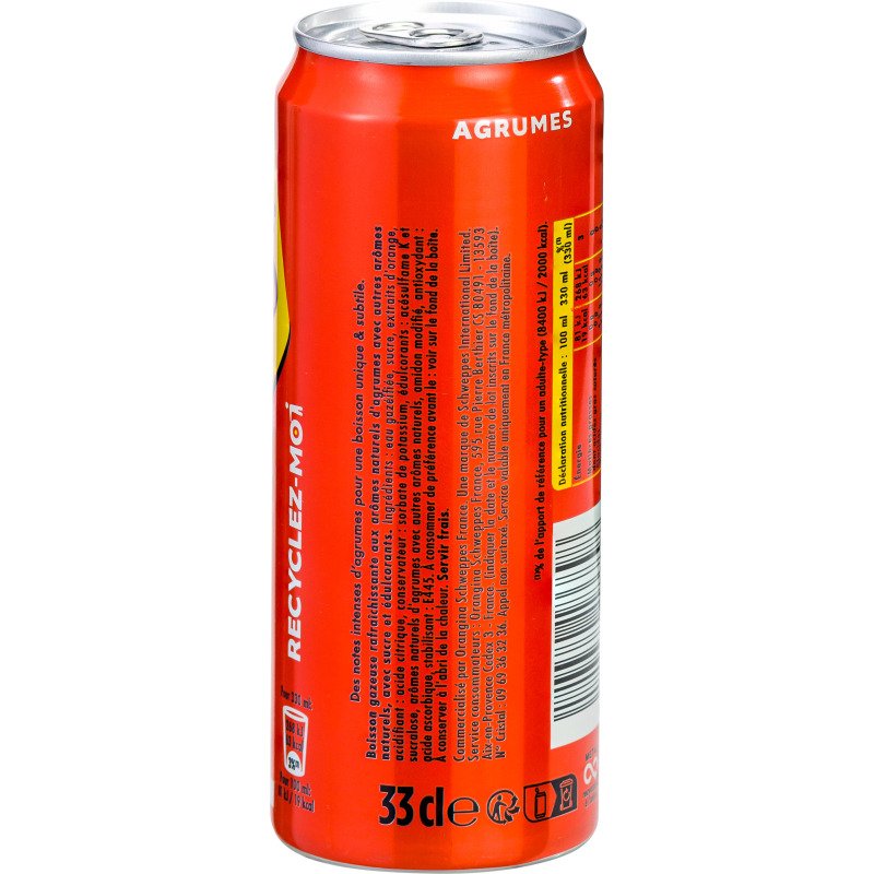 Schweppes agrumes 33 cl - 24 canettes