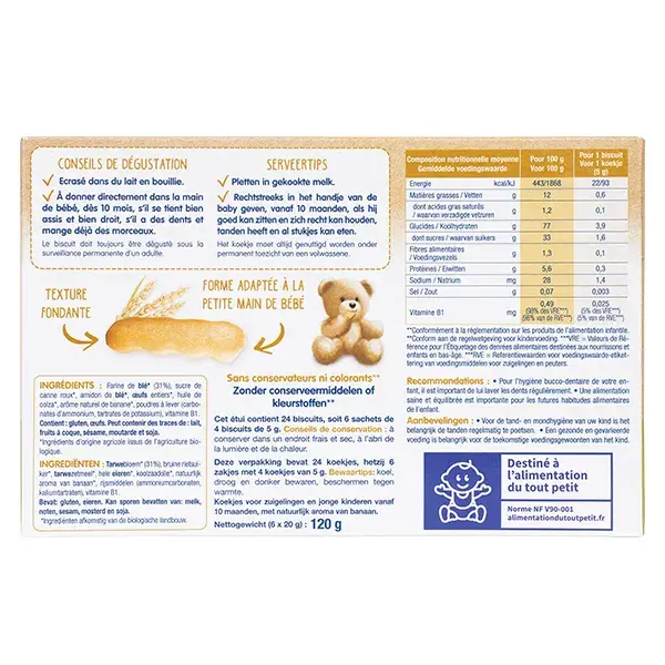 Physiolac Orgânico Meu Primeiro Biscoito +10m 4 sachês