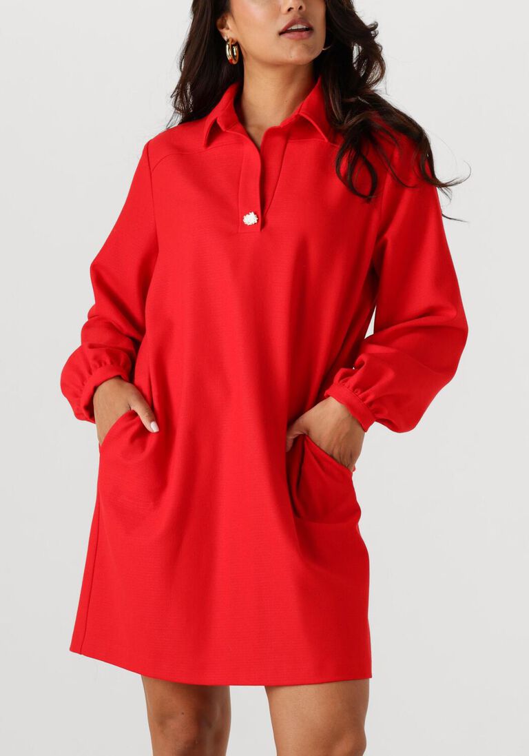 rode caroline biss midi jurk 4175
