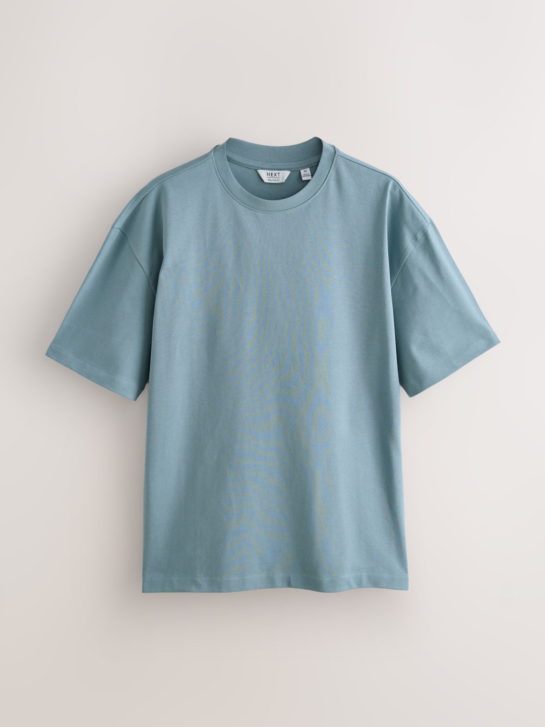 PastelGroen/Blauw/Ecru/leigrijs/Roze - Set van 5 ruimvallende dikke T-shirts