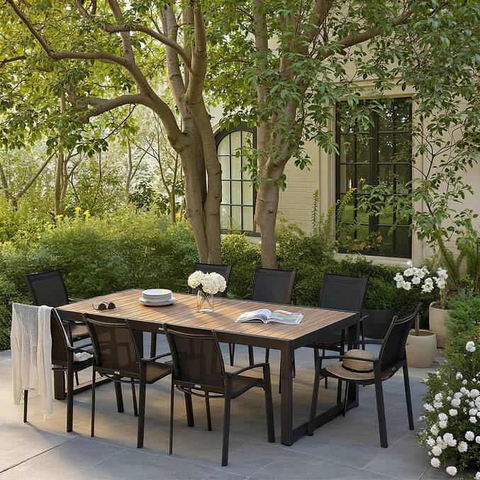 Fauteuil de jardin empilable AXANT Anthracite & Graphite