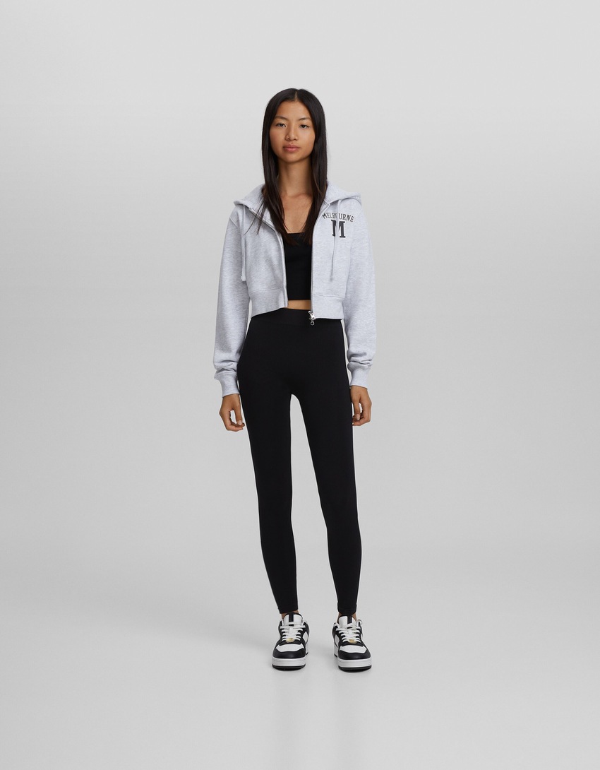 Leggings sem costura com efeito desbotado
