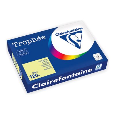 Clairefontaine Trophée - Papier - jonquille - A4 (210 x 297 mm) - 120 g/m² - Ramette de 250 feuilles