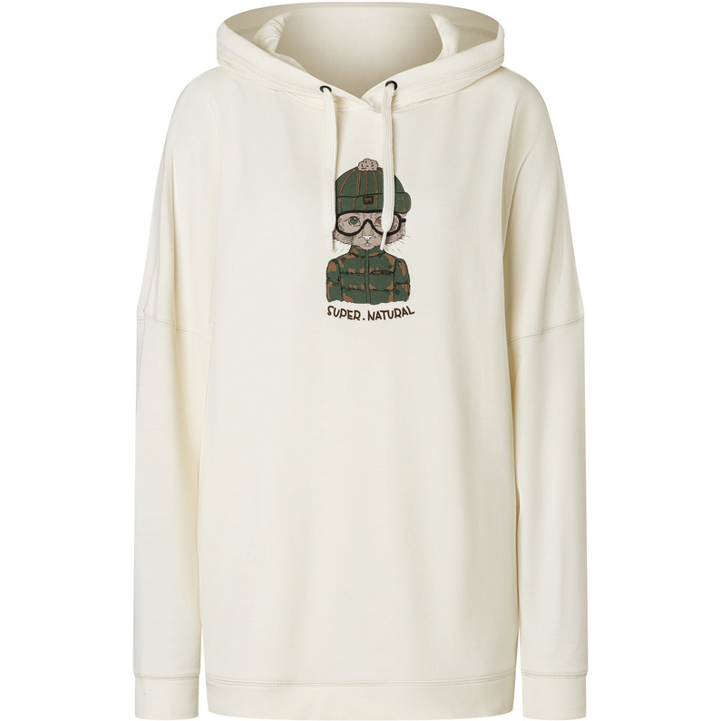 Super.Natural Damen Snow Cat Hoodie